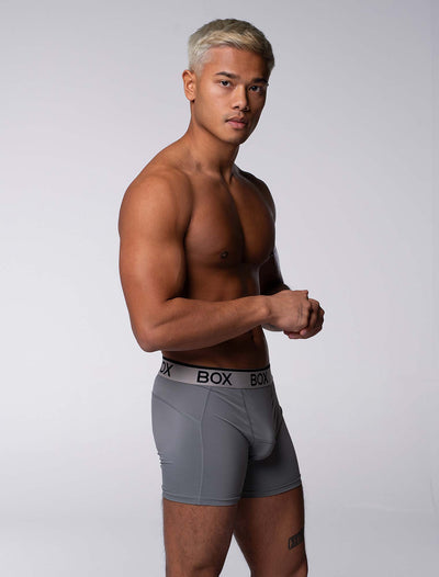 Mens Sports Boxers - Endurance Grey