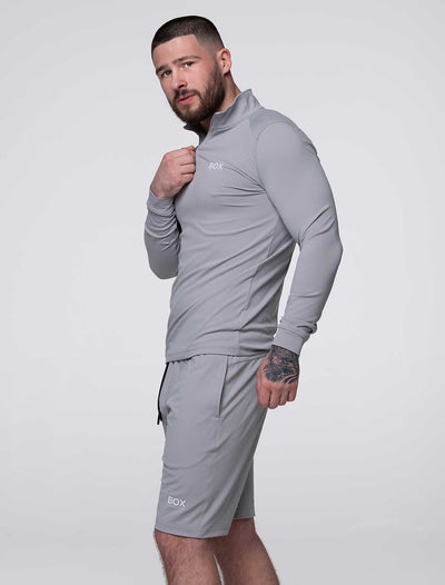 Active Panelled 1/4 Zip Jacket - Grey