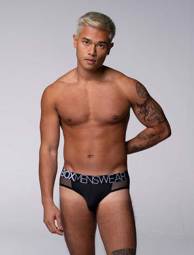 Totally Transparent Varsity Mesh Jockstrap - Direct Black