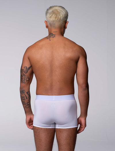 Mens Boxers: Defined Crotch - White