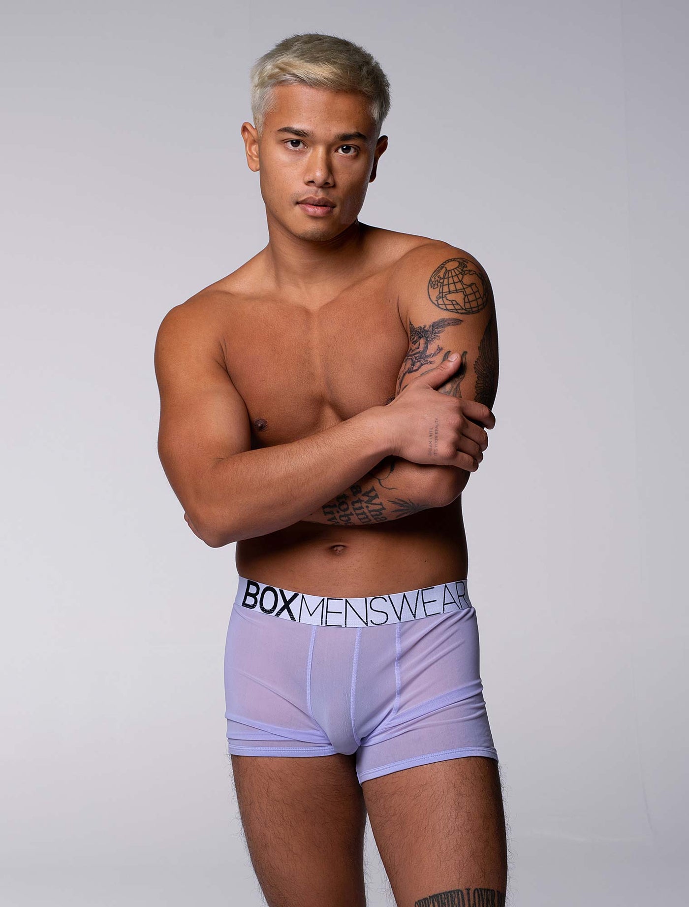 All Over Mesh Boxers - Soft Lavender