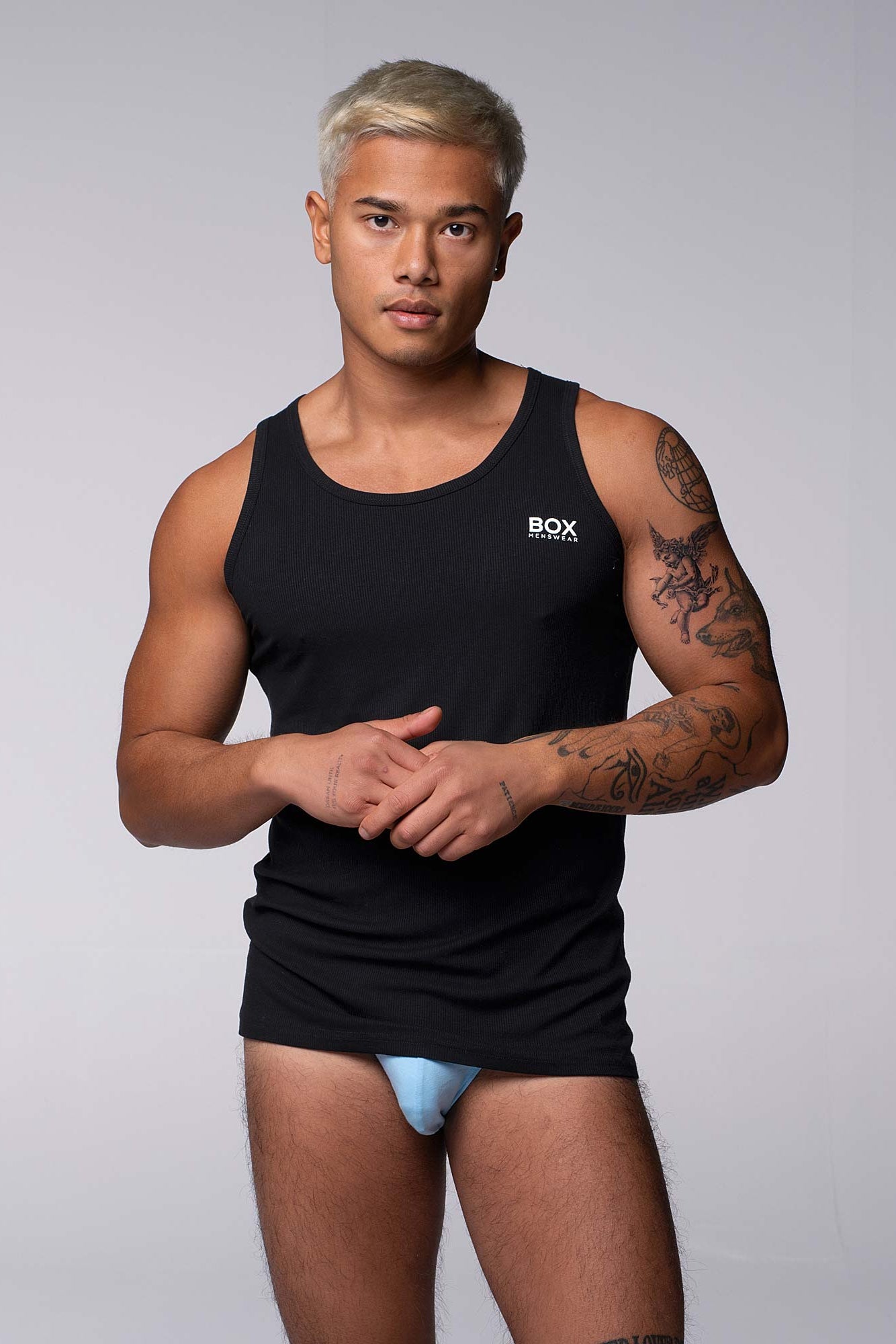 Mens Essential Ribbed Vest - Black - boxmenswear - {{variant_title}}