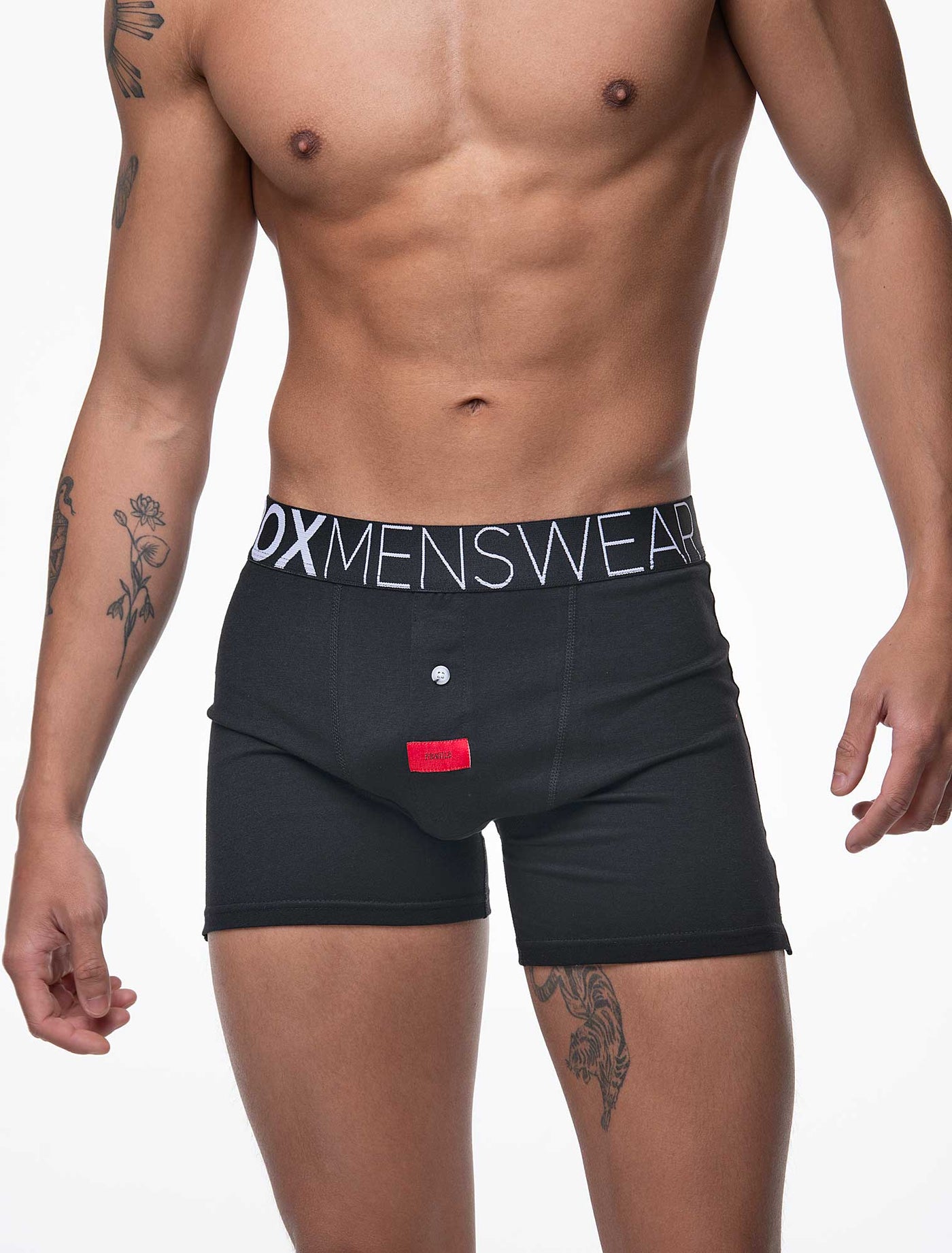 Button-up Boxers - Black Gala – Box Menswear