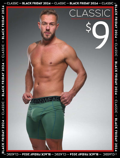 Defined Behind: Compression Shorts - Green Sheen