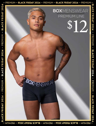 Mens Boxers: Defined Crotch - Black