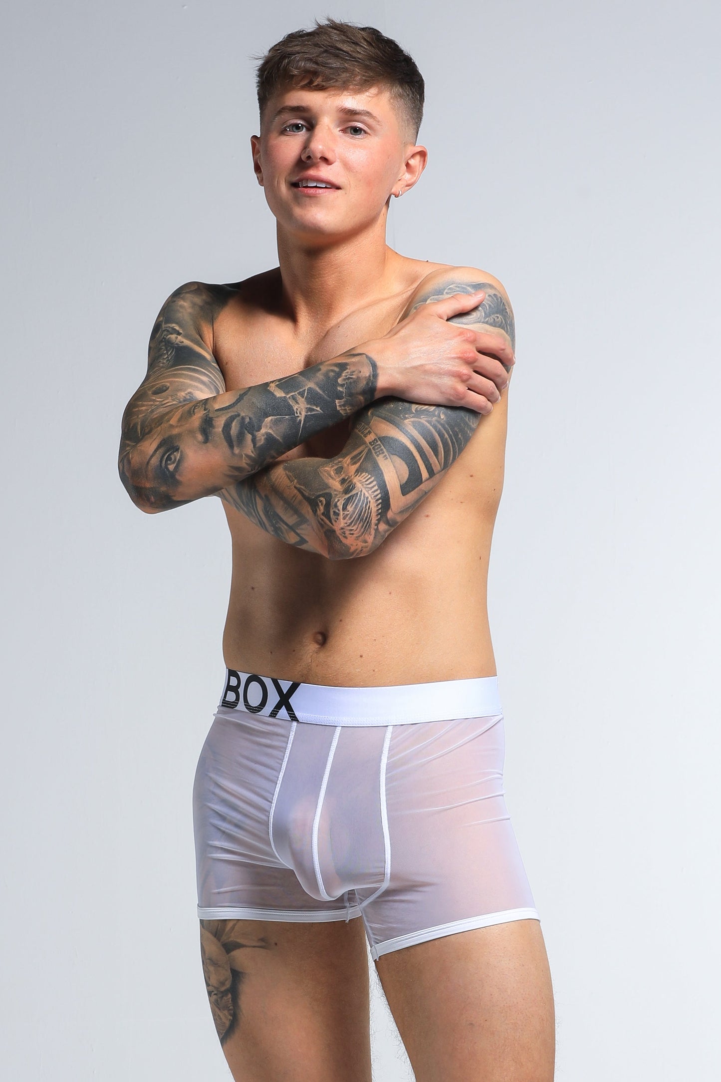 All Over Mesh Boxers - White - boxmenswear - {{variant_title}}