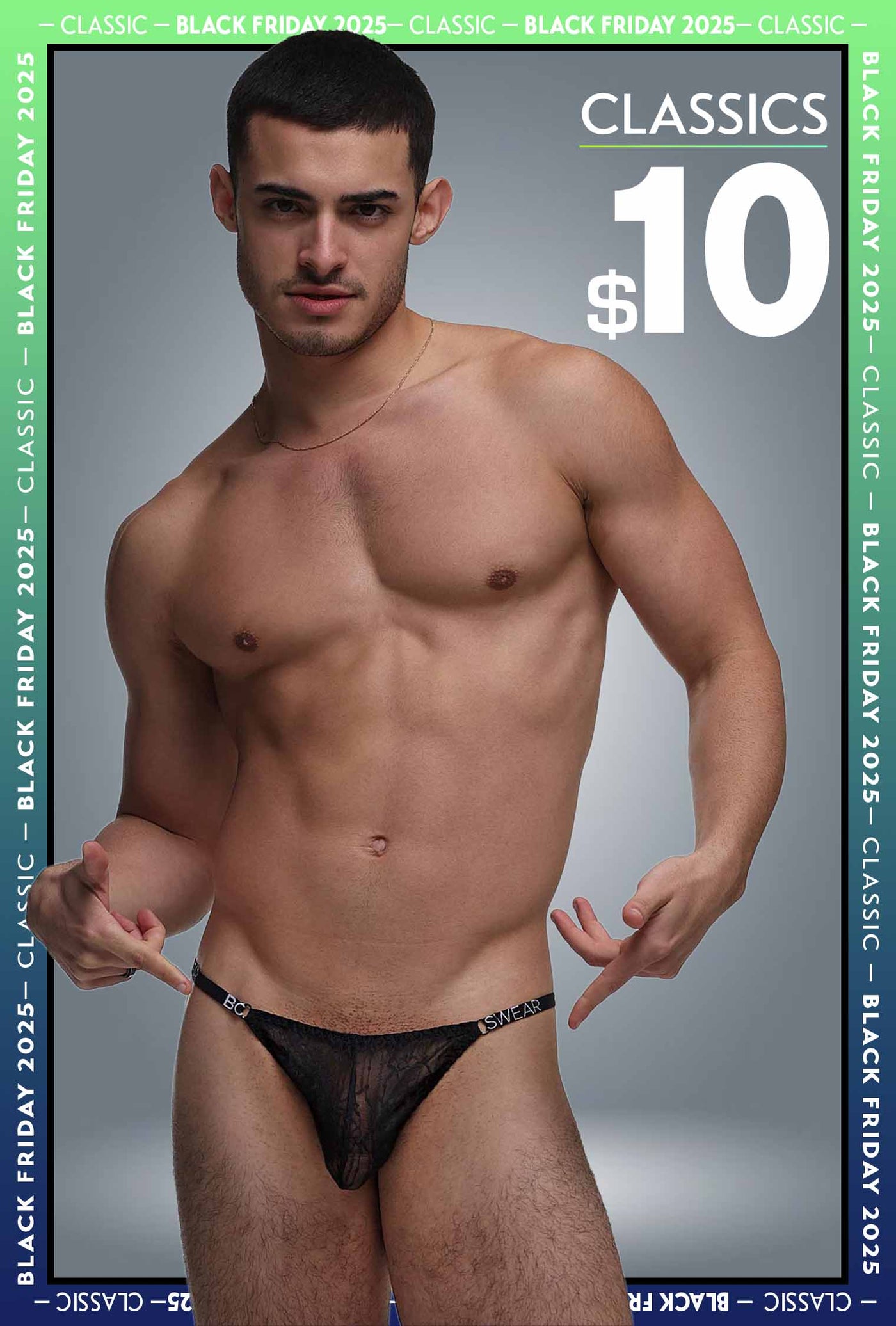Male G-String 2.0 - Black