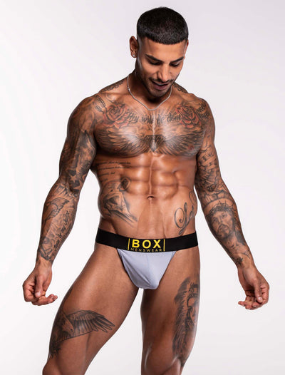 Mens Lux Thong - Grey & Neon