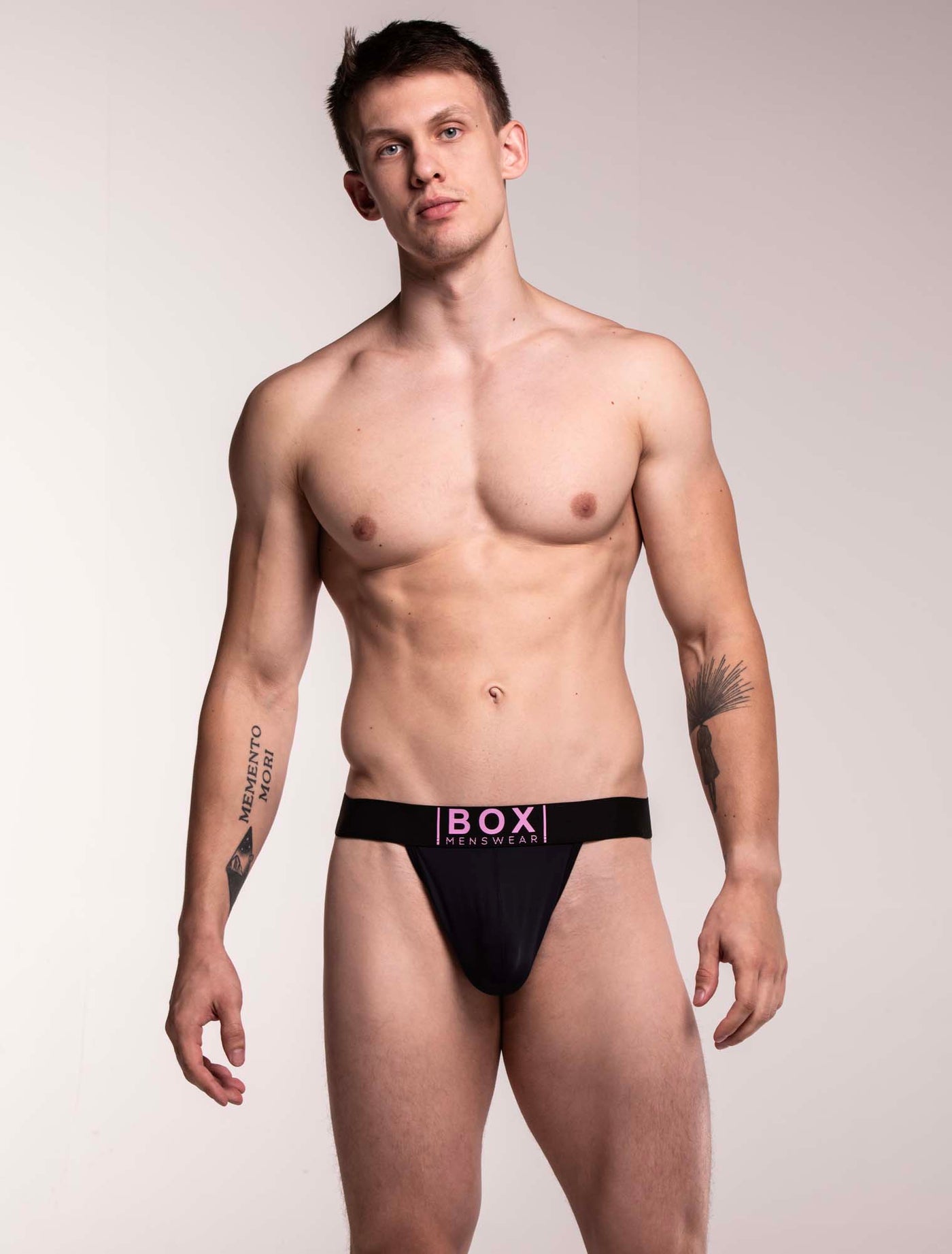 Mens Lux Thong - Navy & Pale Pink