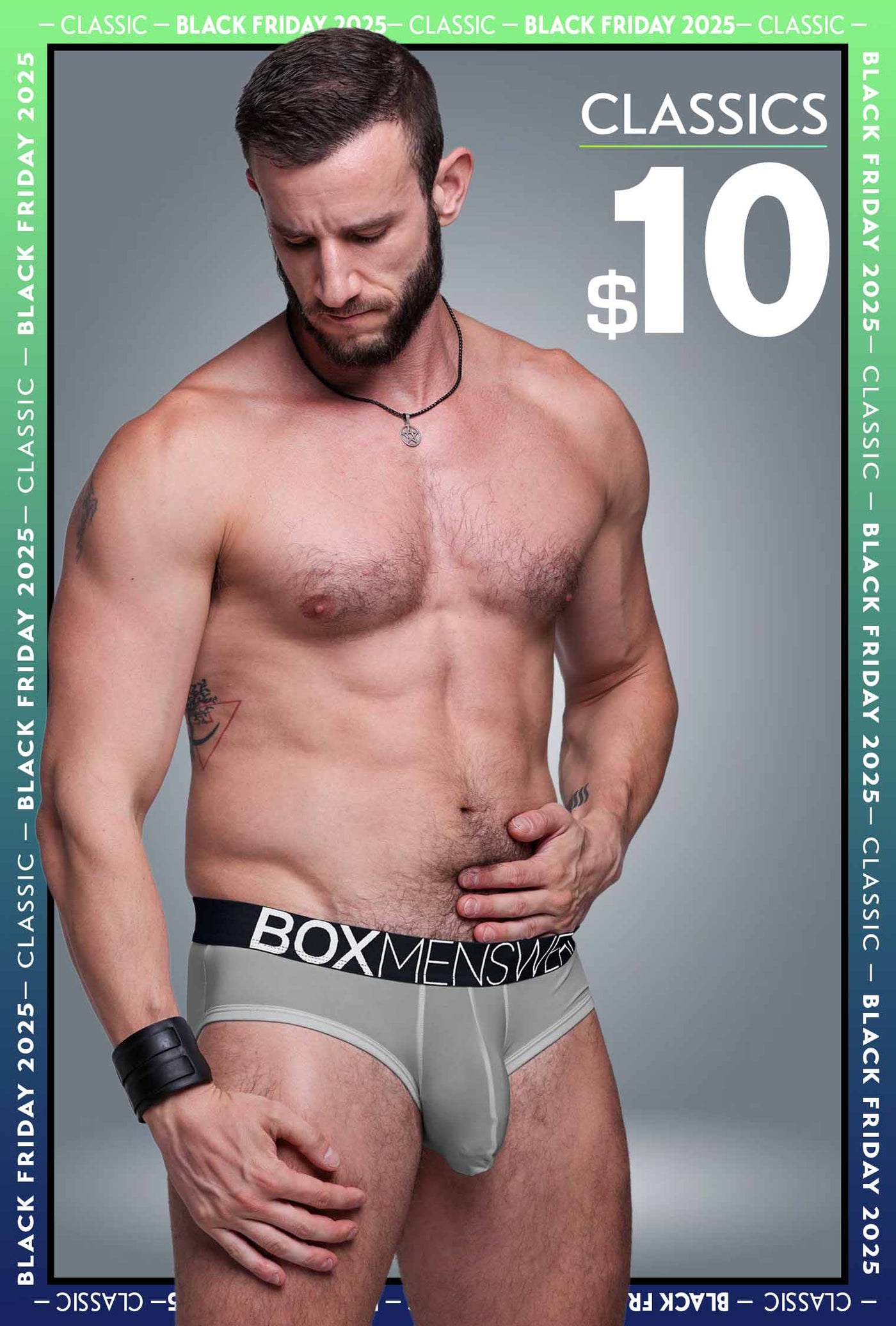 Mens Hipster Trunks: Defined Crotch - Grey