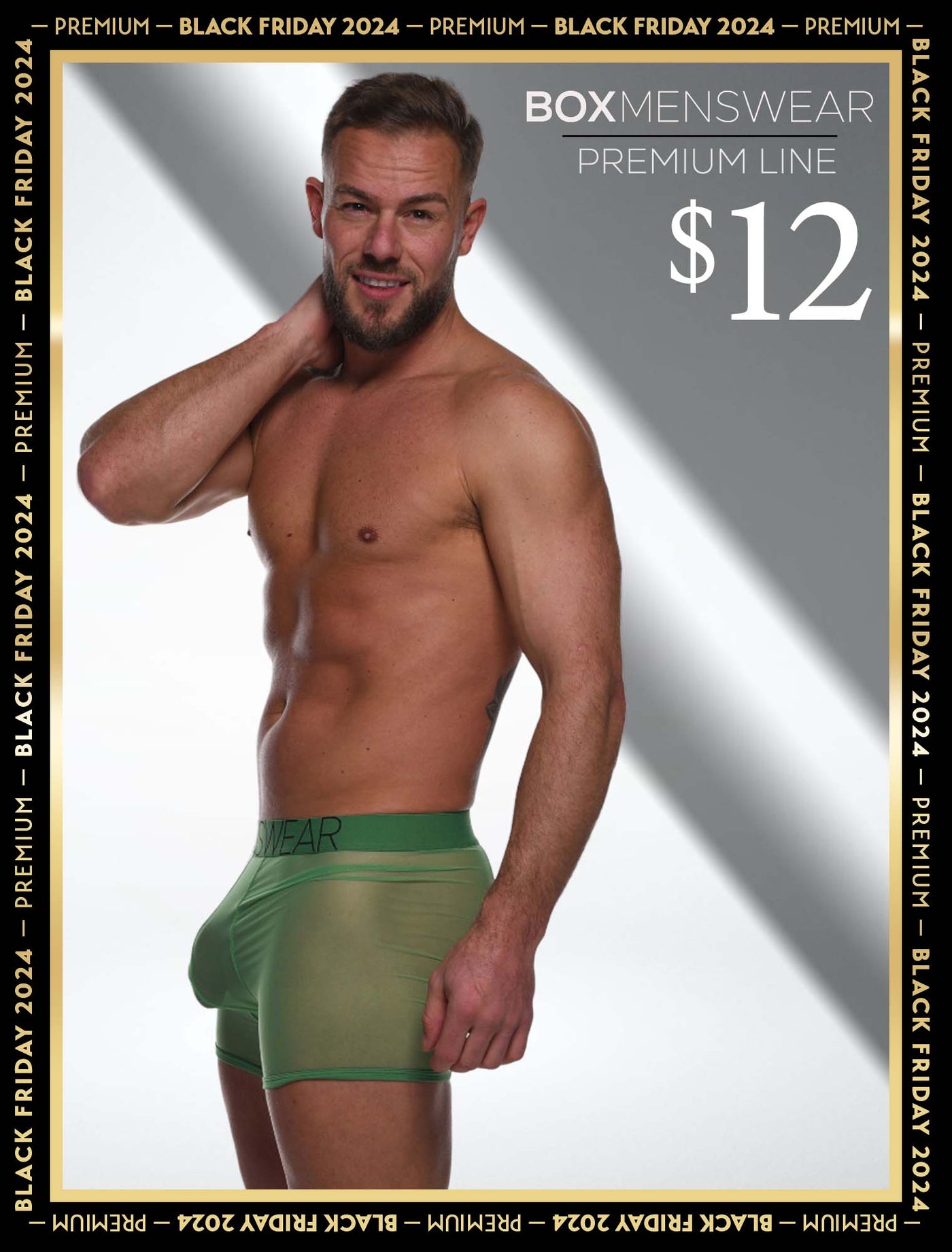 All Over Mesh Boxers - Pine Green