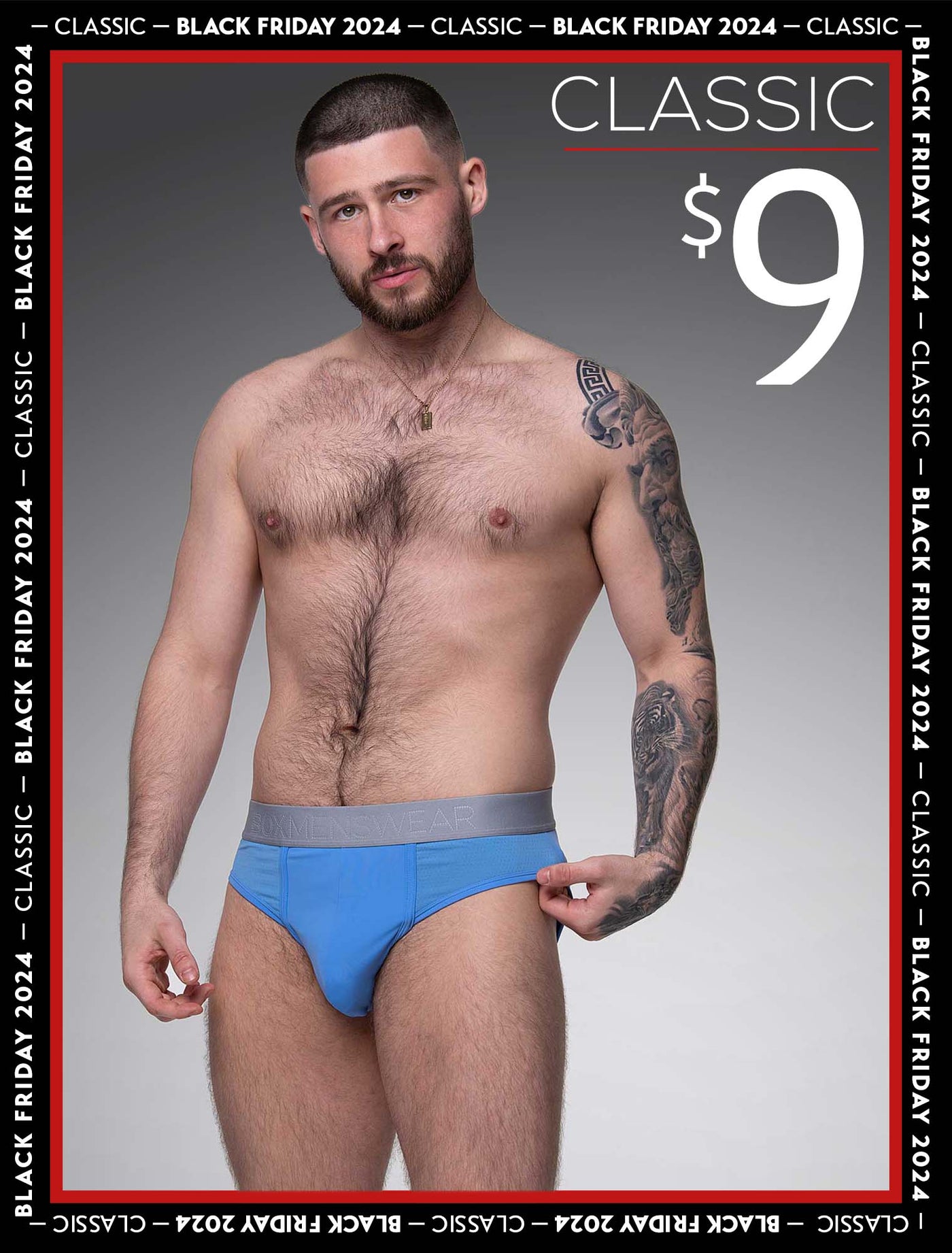 Mesh Panel Briefs - Coastal Blue