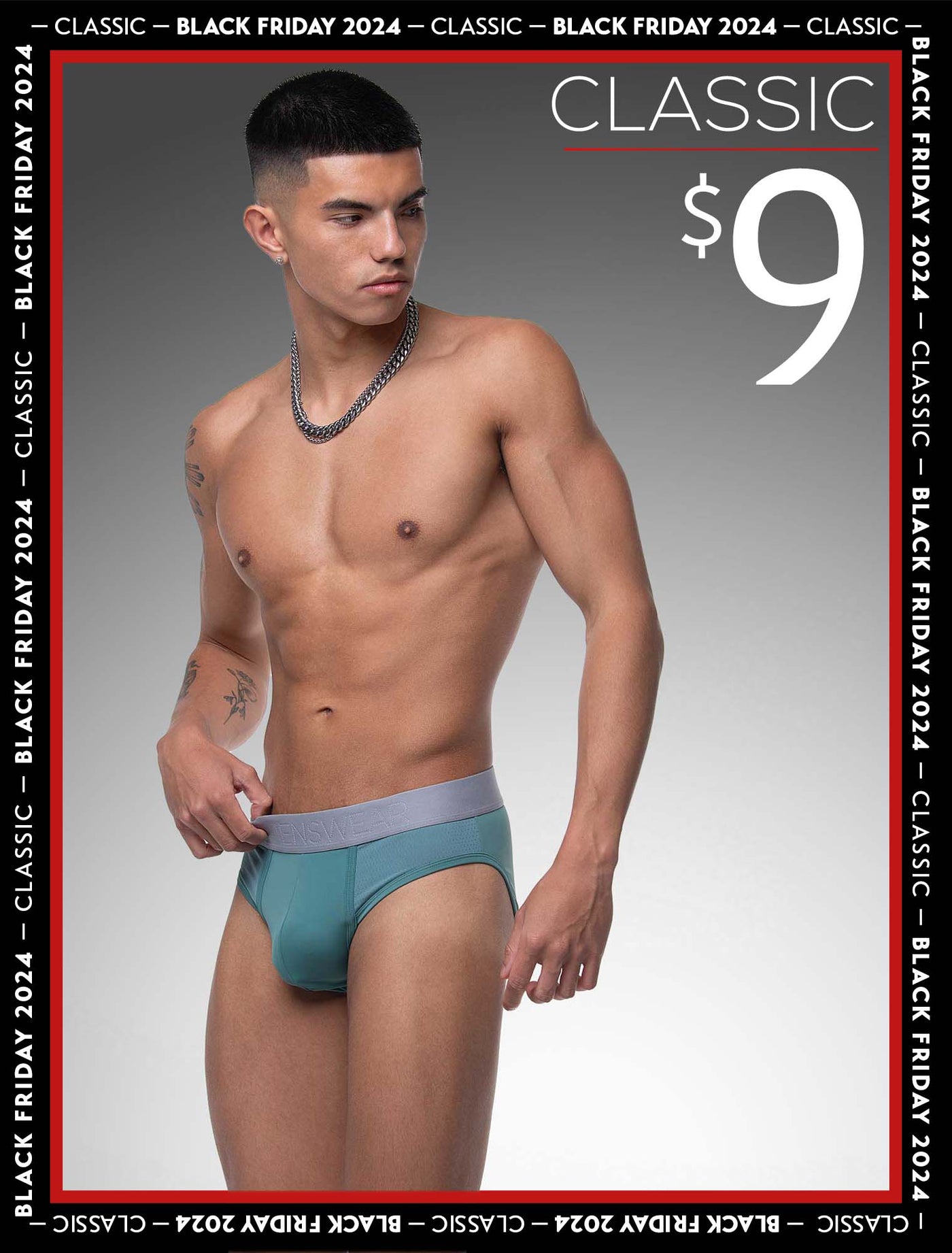 Mesh Panel Briefs - Riviera Teal