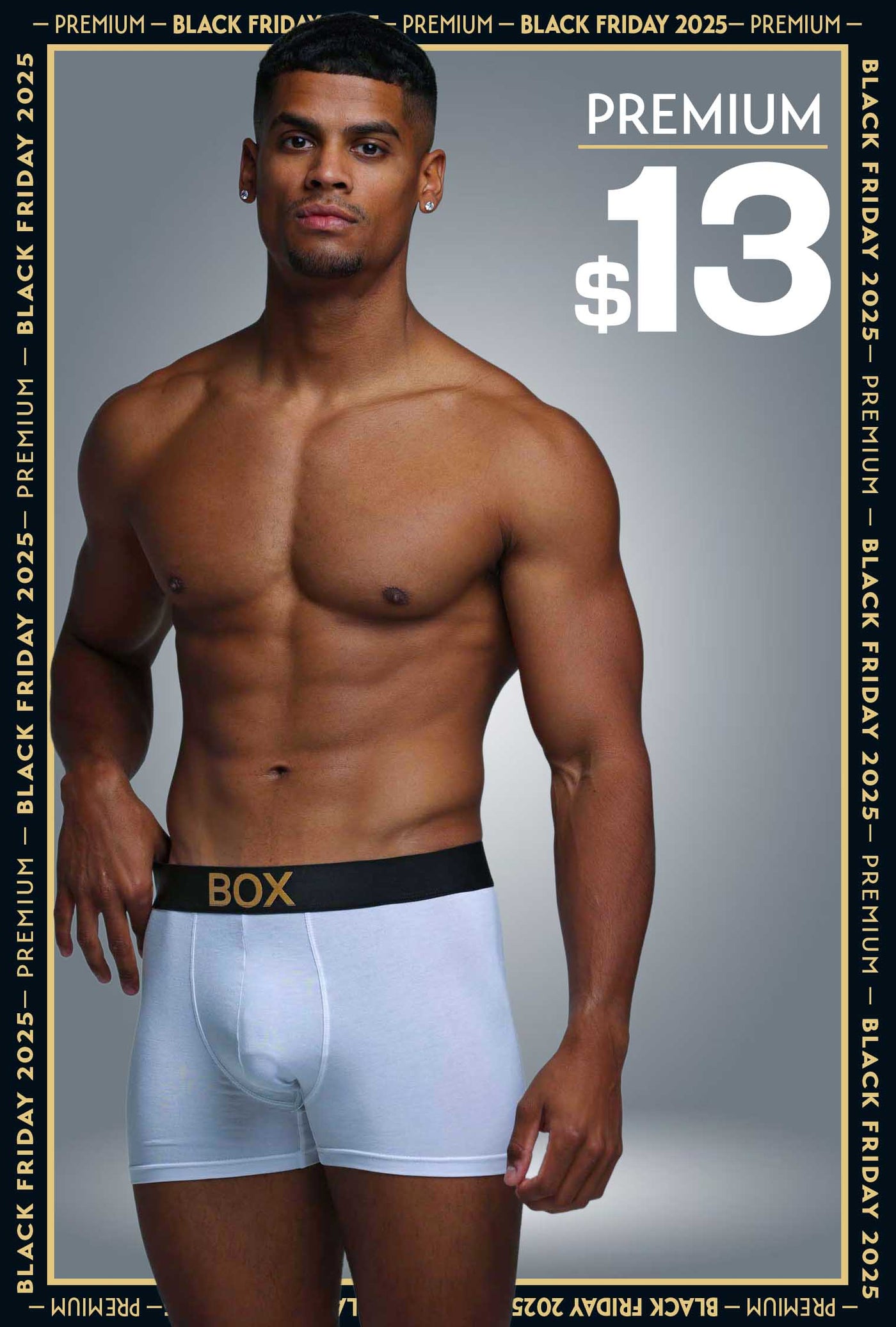 Metallic Modal Boxers - White & Gold