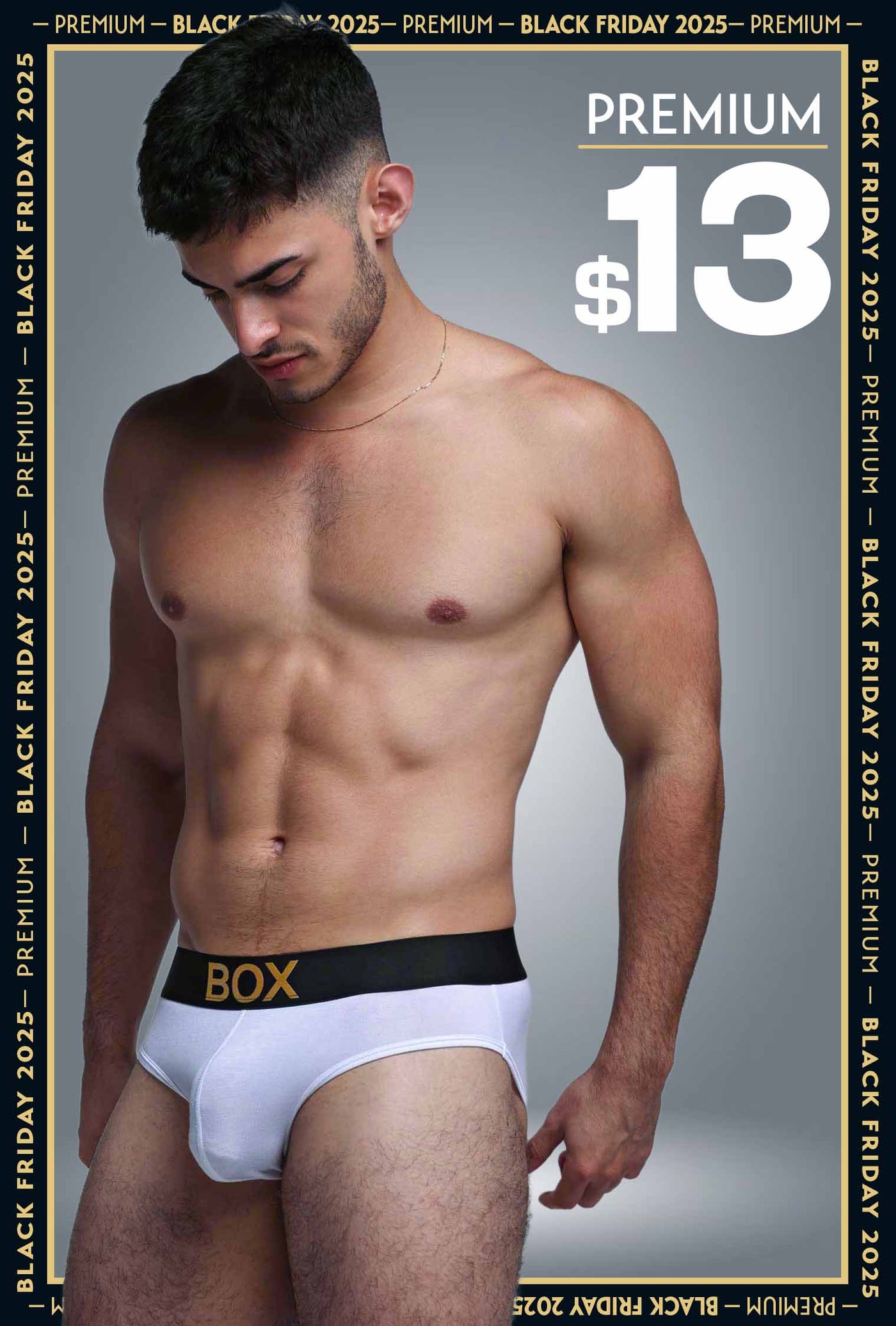 Metallic Modal Briefs - White & Gold