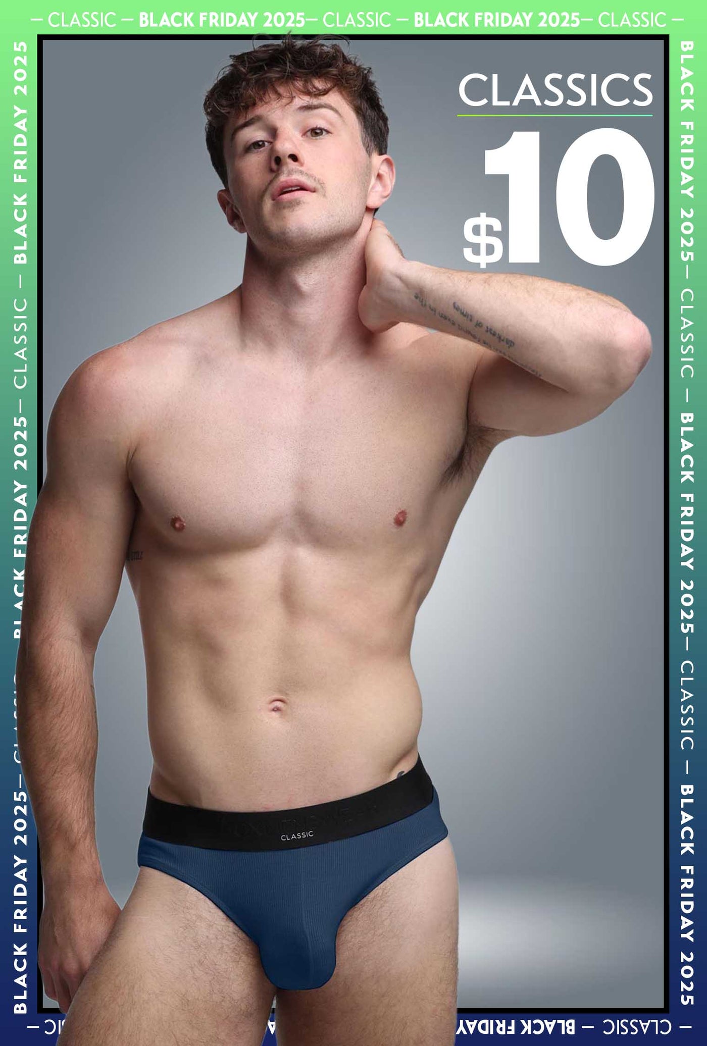 Mens Classic Ribbed Briefs - Navy