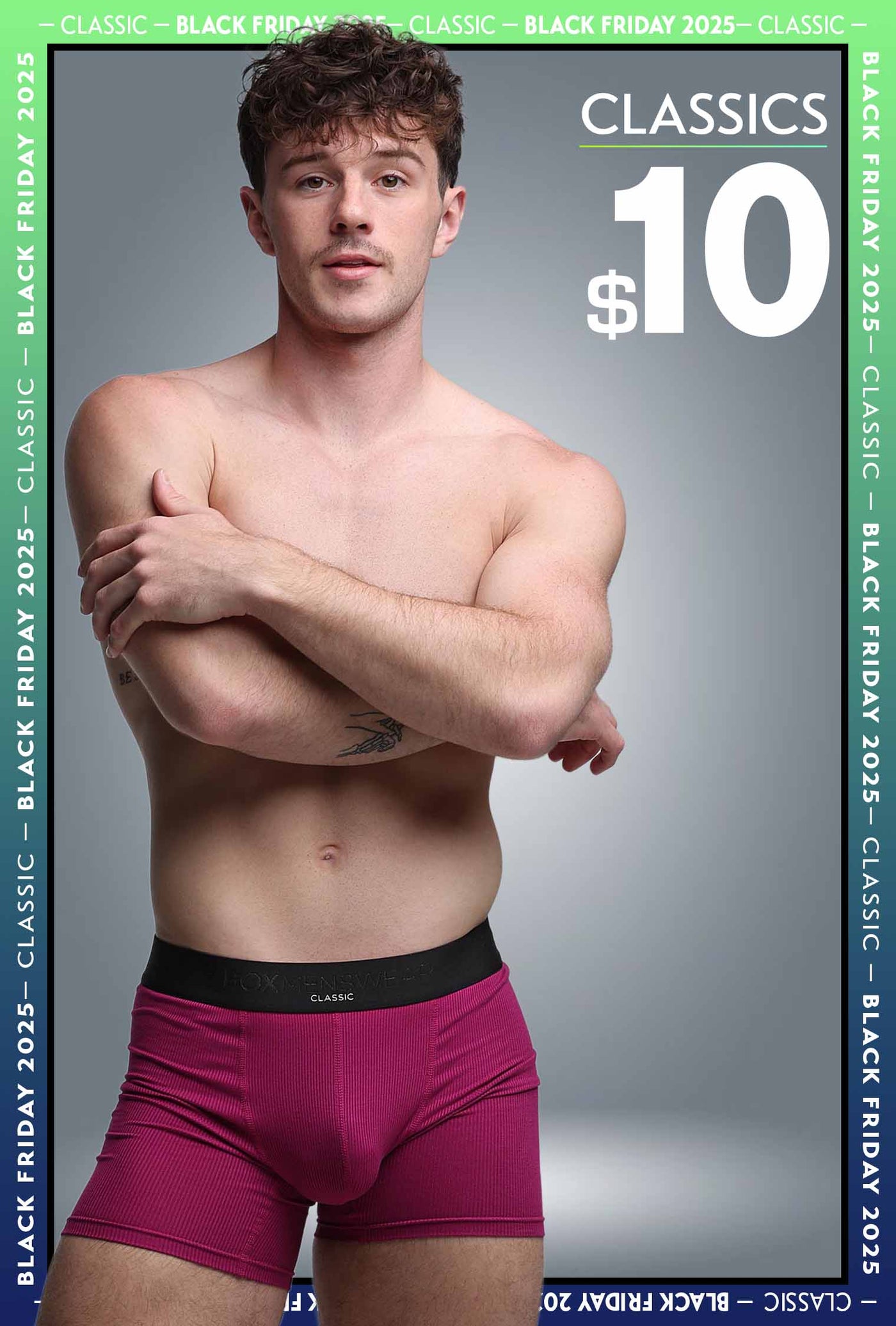 Mens Classic Ribbed Boxers - Cherry