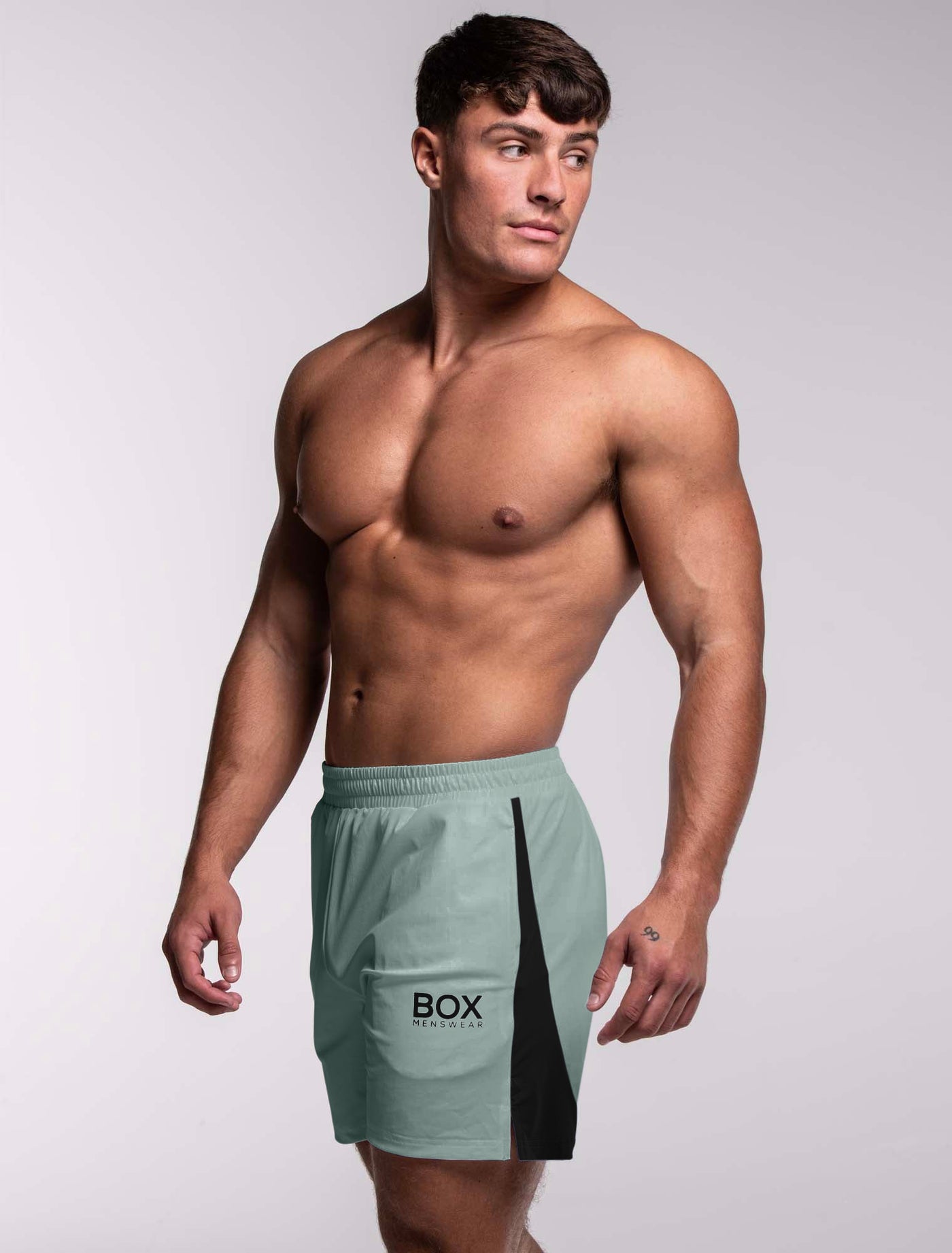 Mesh Panel Sports Shorts - Amazonite