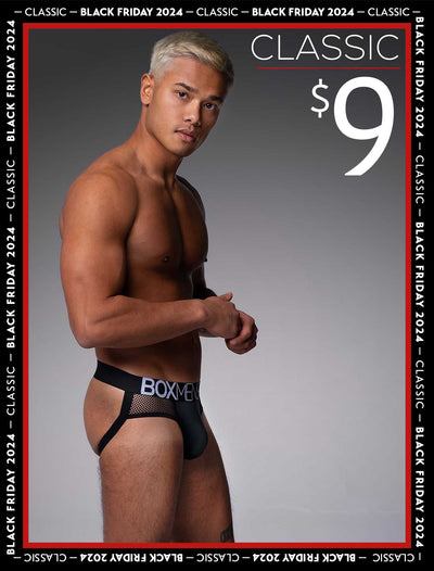 Totally Transparent Varsity Mesh Jockstrap - Direct Black