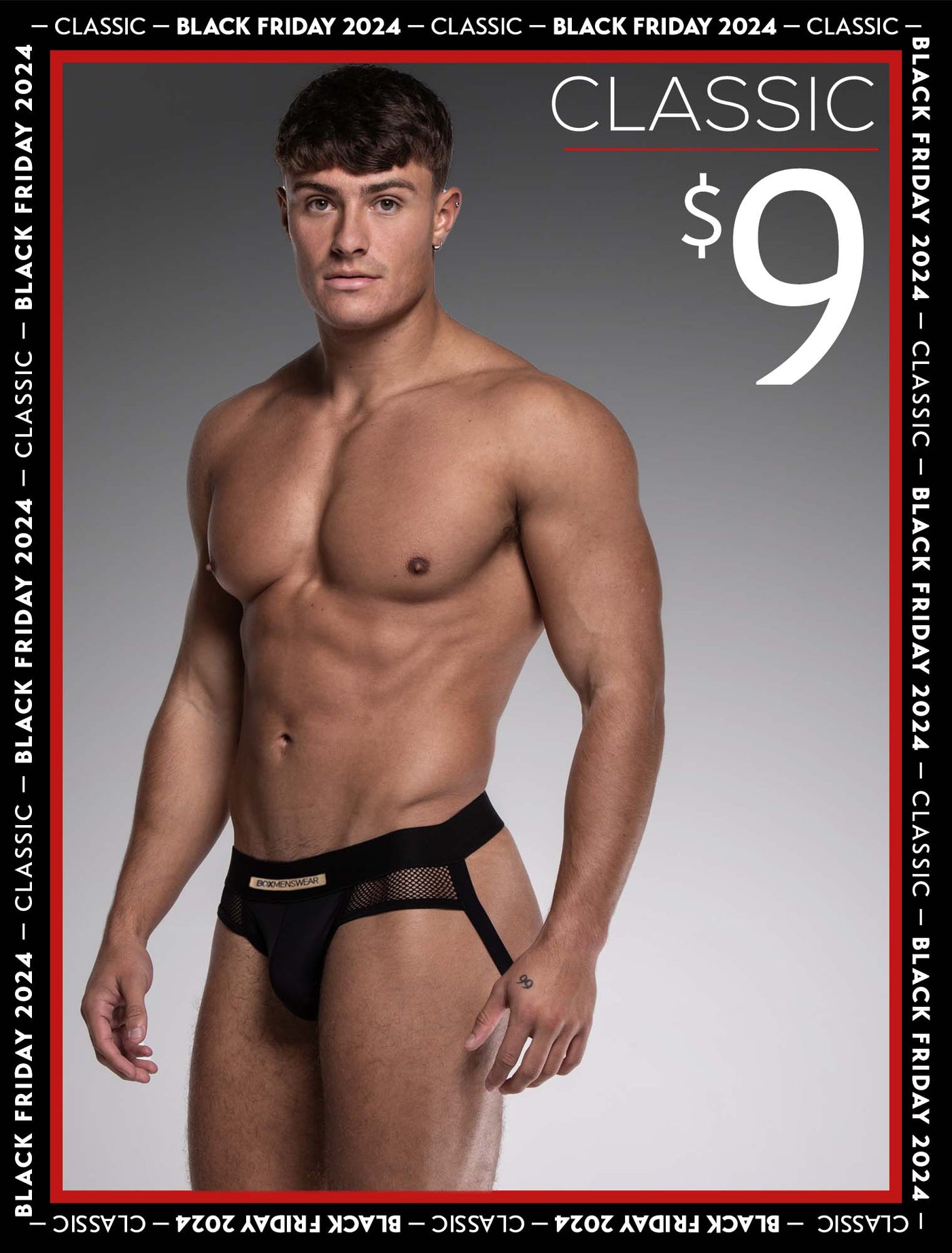 Totally Transparent Varsity Mesh Jockstrap 3.0 - Black