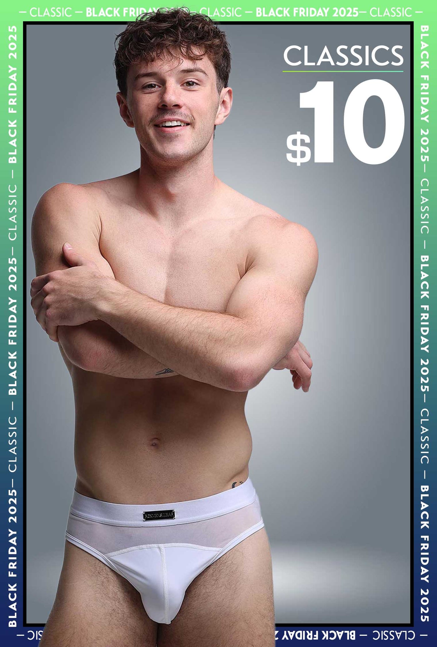 Mens Curved Mesh Briefs - White