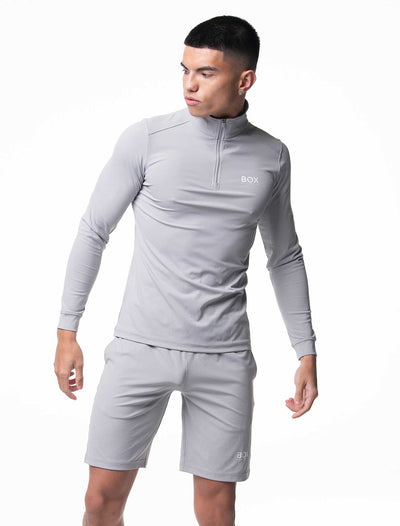 Active Panelled 1/4 Zip Jacket - Grey