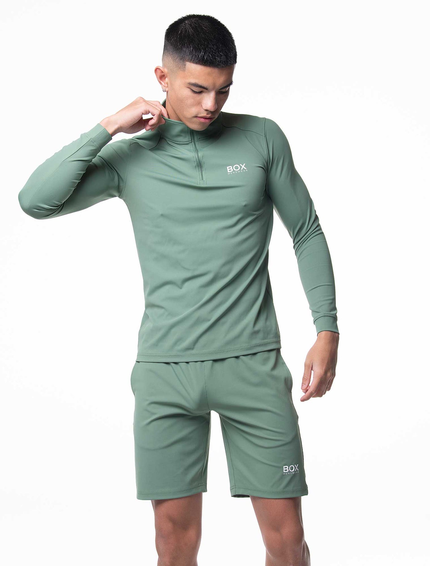 Active Panelled Sports Shorts - Green