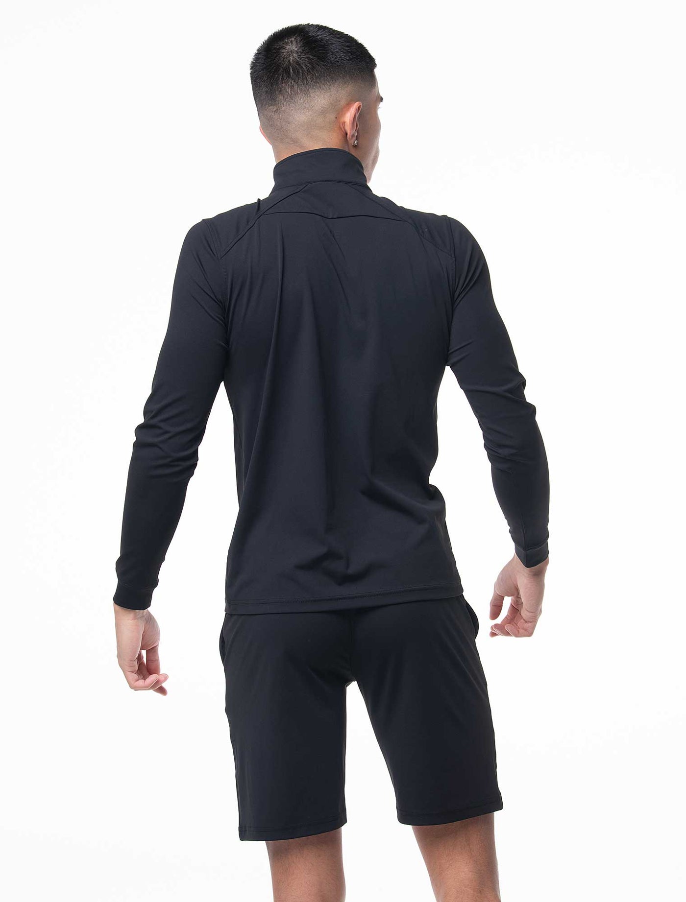 Active Panelled 1/4 Zip Jacket - Black