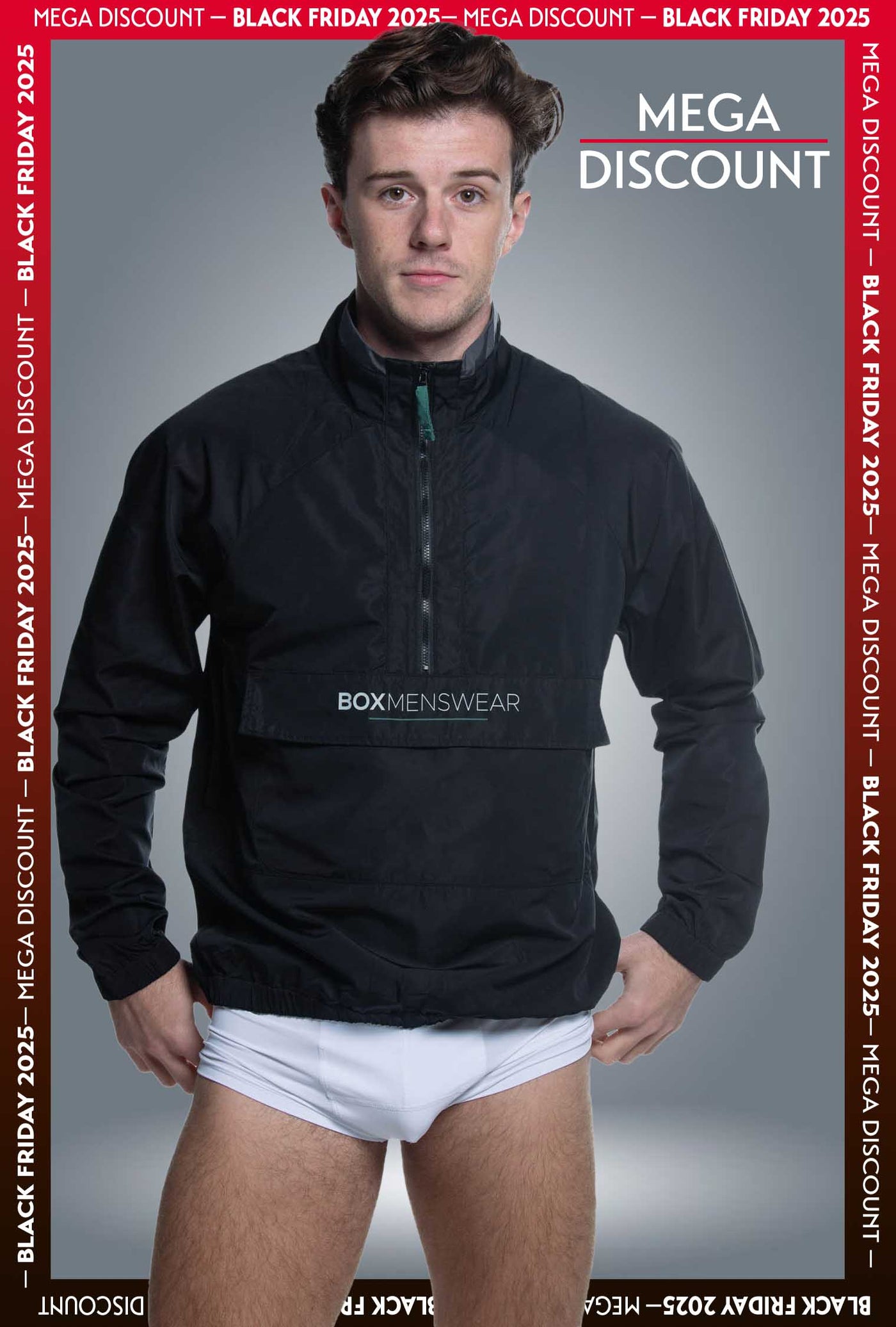 Mens Windbreaker Jacket - Black