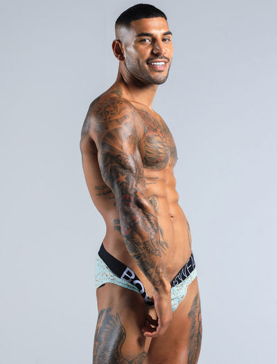 Mens Speckled Briefs - Duck Egg Blue