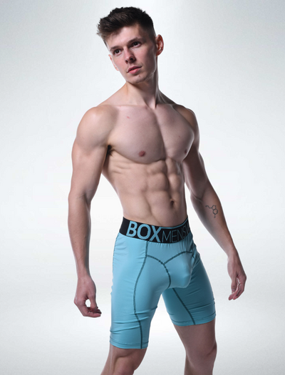 Defined Behind: Compression Shorts - Paradise Blue