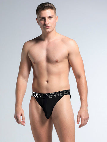 JAXU Men's Tanga Sport Briefs Underwear Mini Bikini Wavy Stripe Lace Micro  Boxer Briefs Black M at  Men's Clothing store