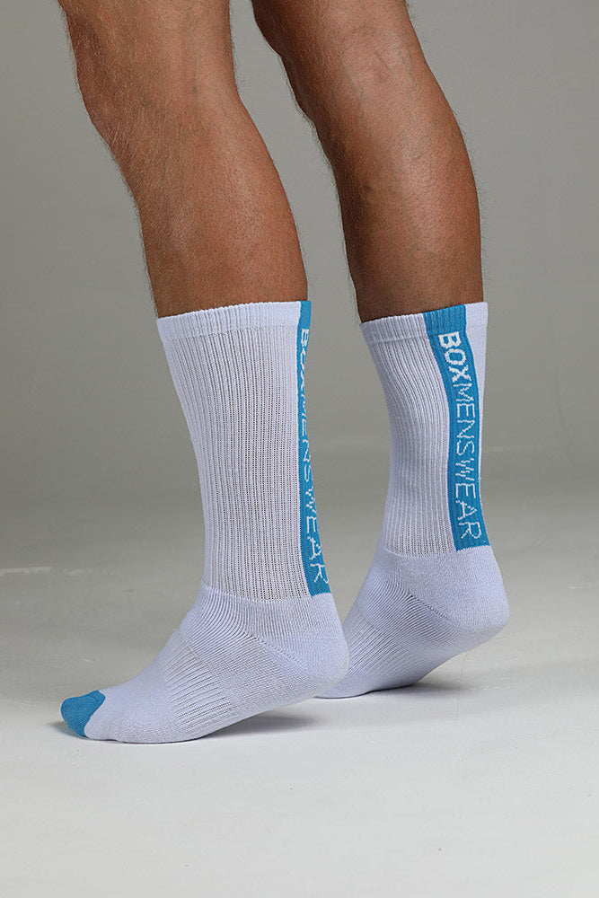 Reverse Blue Strip Lux Sports Socks - boxmenswear - {{variant_title}}