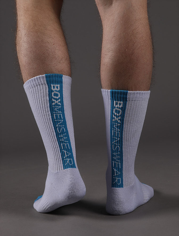 Reverse Blue Strip Lux Sports Sock – Box Menswear