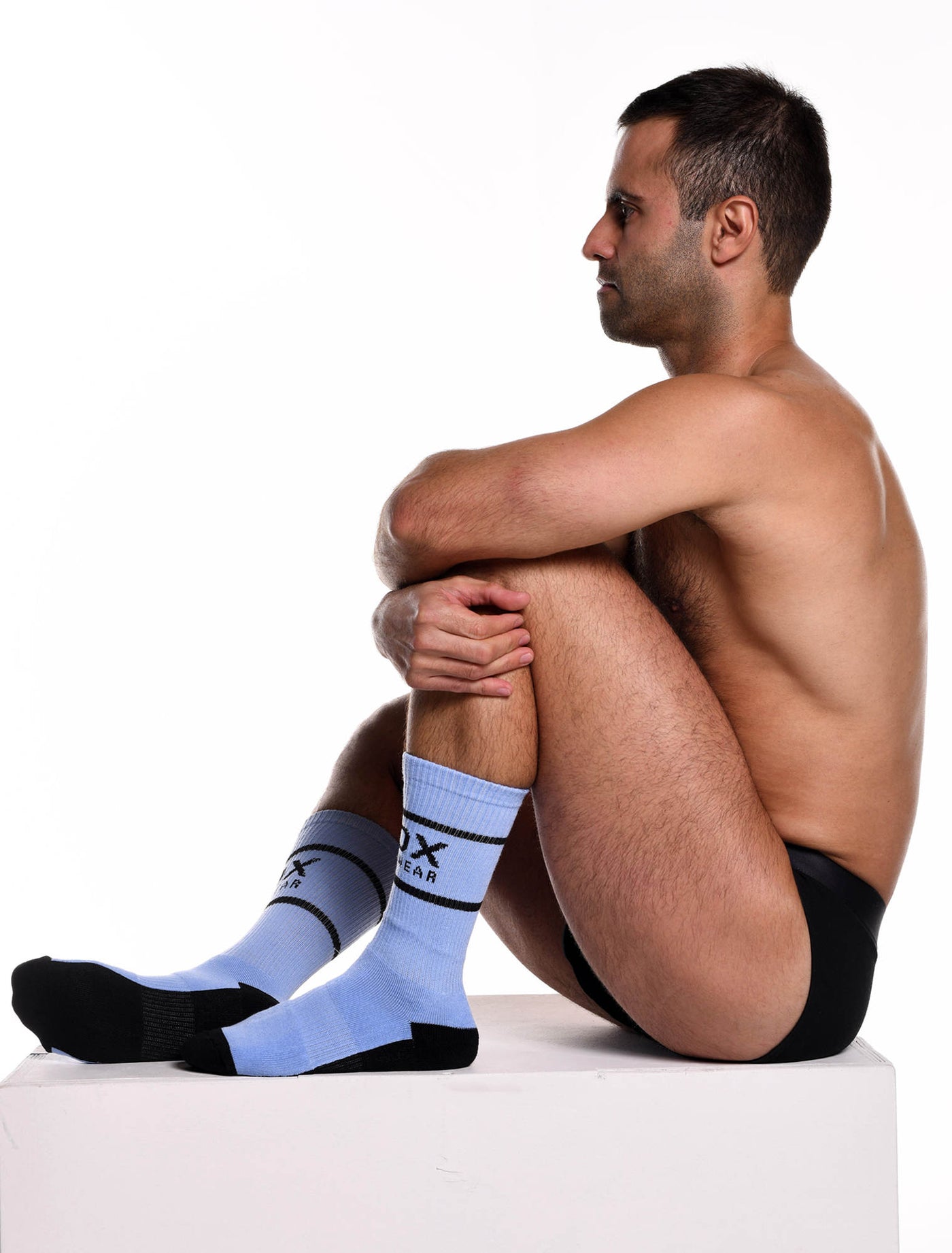 Soft Blue Lux Sports Socks